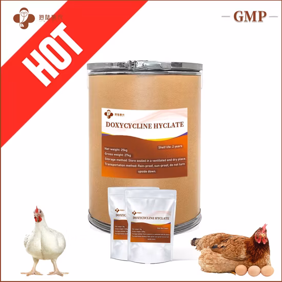 Veterinary Raw Material API Doxycycline Hydrochloride for Animals